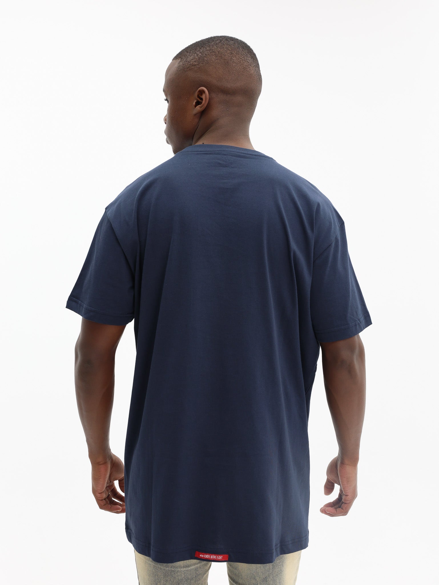 Alpha T-Shirt Block Rainbow Navy